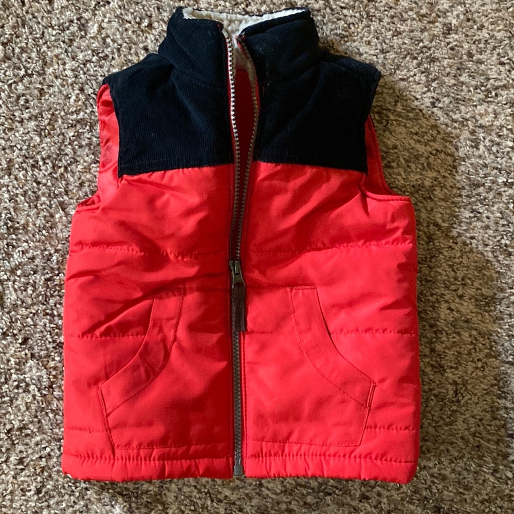 Carters black and red 2t puffer vest